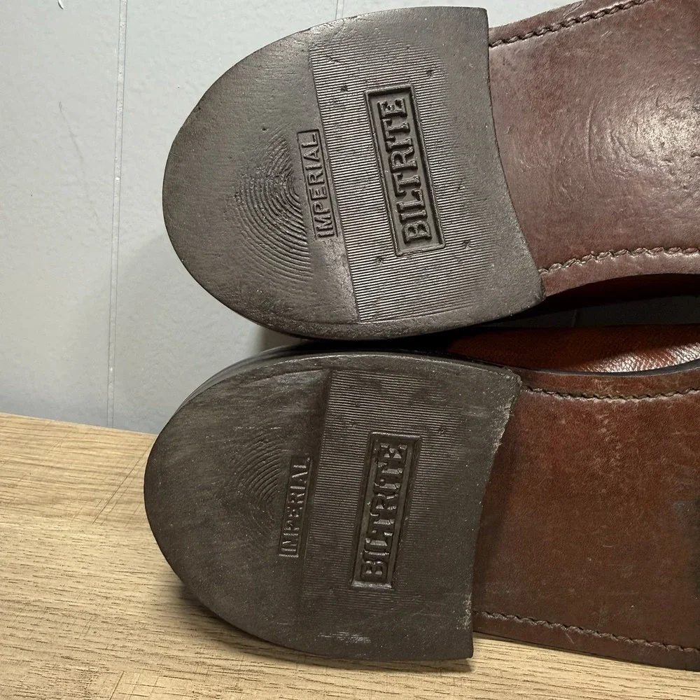 Stuart McGuire Oxfords Dress Shoes Mens 9S Made in‎ USA Chestnut Leather Career